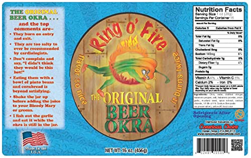 Harold's - Bartender Trio - Harold Olmec Olive, Harold's Original Beer Pickle, And Harold Ring O Fire Original Beer Okra - Made In Texas #TOP3