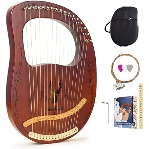 VixxNoxx 16-String Lyre Harp with Accessories Cover