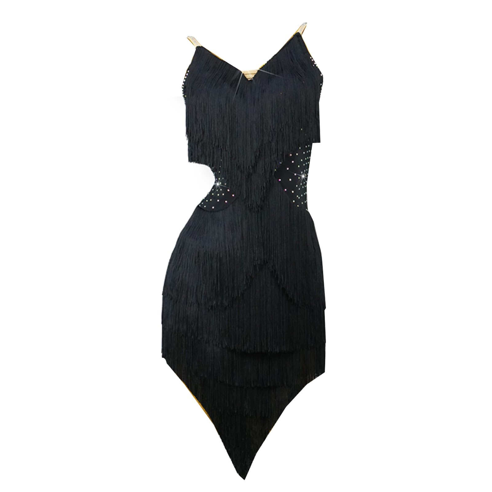 Lateinisches Tanzkleid Damen Fransen Latin Dance Kleider Tanzkleider Damen Fringetango Übungsrock Salsa-Wettbewerbskostüme