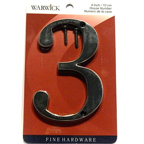 Aged Bronze 4" House Address Number (3) #TOP1