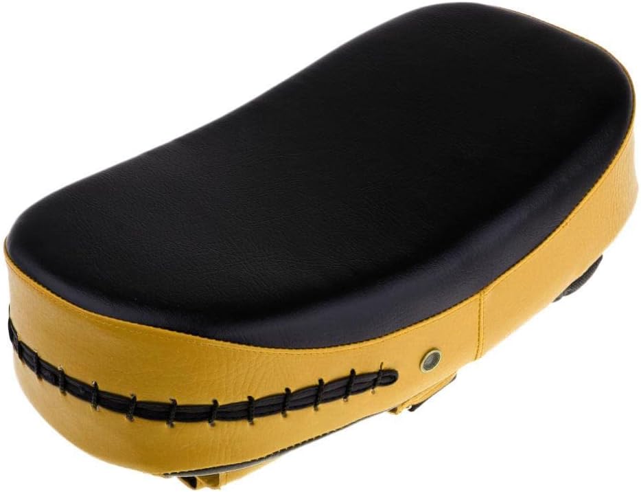 Premium PU Boxing Strike Target Pad - High Density EVA Sponge Padding, Adjustable Arm Band - Suitable for MMA, Kickboxing, Adults and Kids - Black, Blue, Golden - Golden