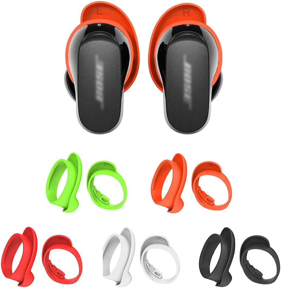5 Pairs Anti-Slip Ear Hook Tips QuietComfort Earbuds II, Add Grip Silicone Sport Ear Tips Buds Wings Wingtip Accessories Compatible with Bose QuietComfort Earbuds II 2022 Release - 5 Color