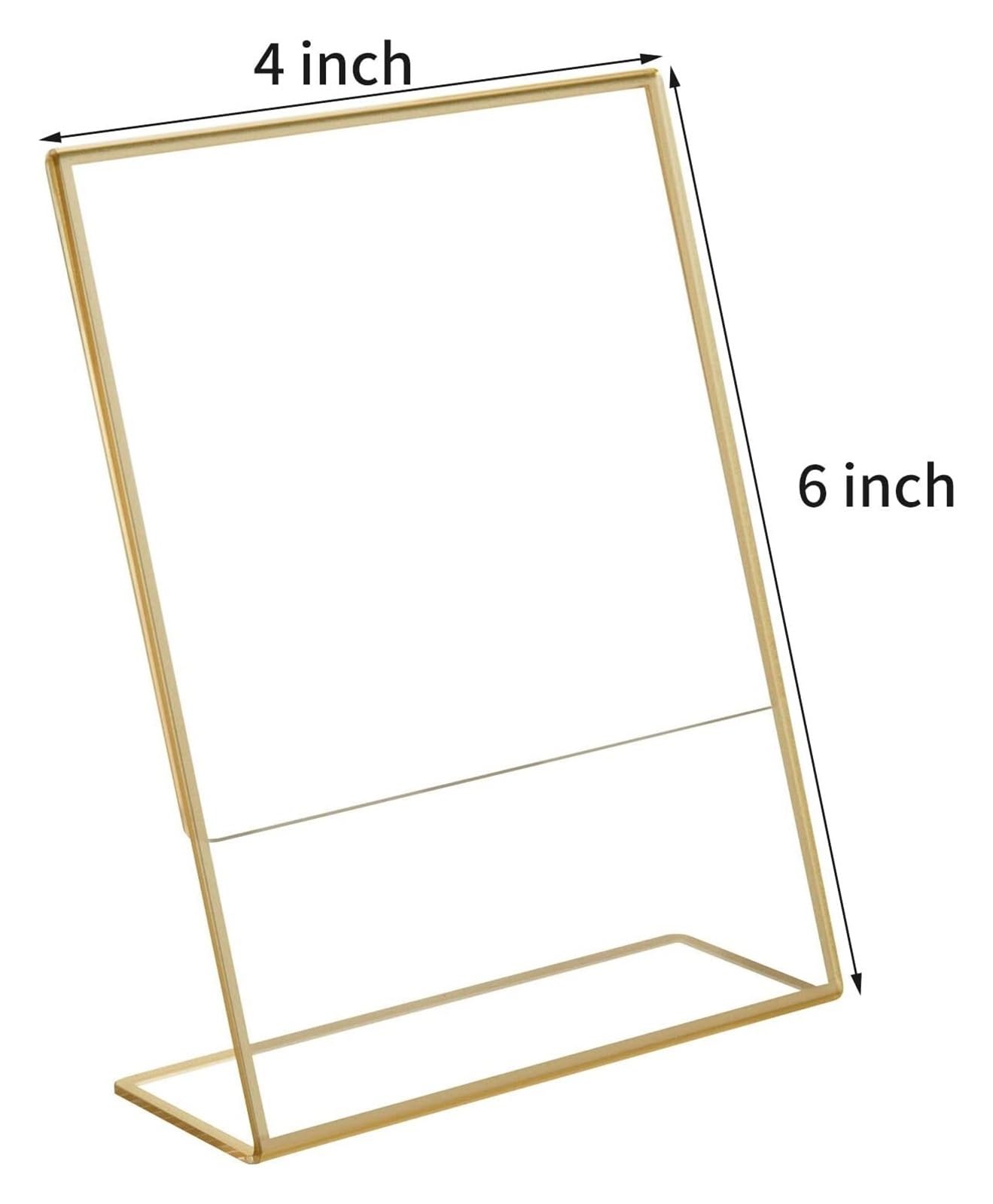 Soporte for letreros con bordes dorados, soporte de papel transparente, for menú mesa, ideal for bodas, oficinas y restaurantes(10 Pack)