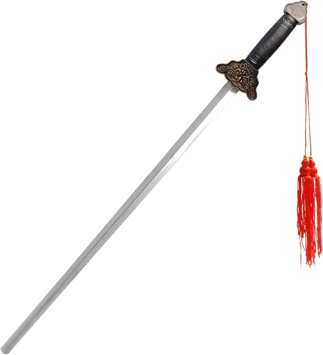 Simplepolymer Telescopic Retractable Tai Chi Sword - Safe Kung Fu Practice, Halloween Role Play Prop, 33.8" Extended