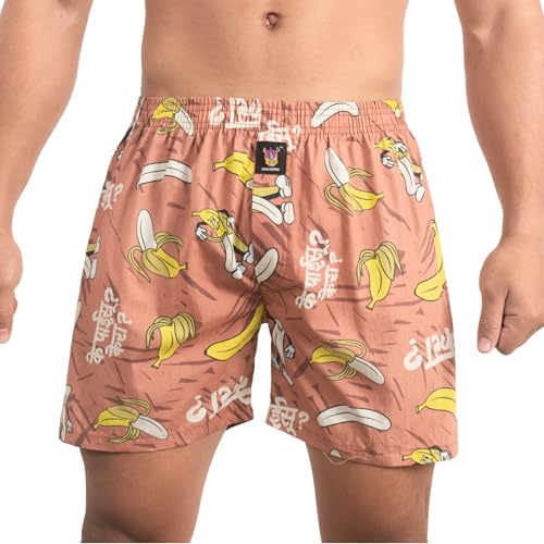 ONE Horn - Banana Or Kera Printed Boxer Shorts for Men | 100% Cambric Cotton | 60x60 Thread Count | Soft Waistband3