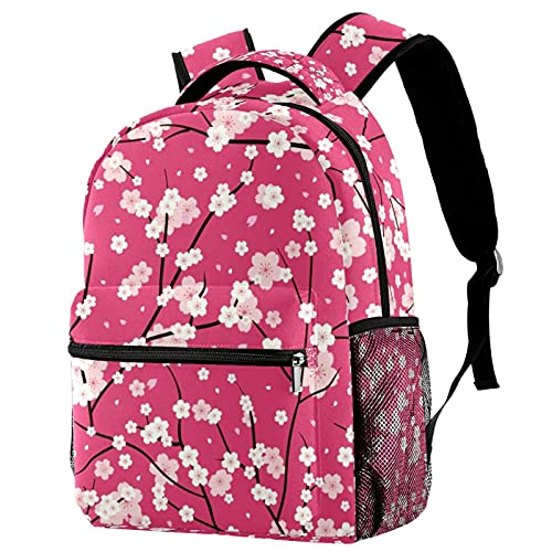 Sac à dos scolaire flamants roses grand volume avec poches filet