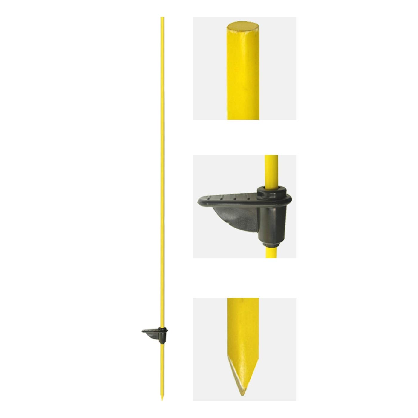 VOSS.farming 25 pz. Pali in Fibra di Vetro, Lunghezza 160 cm, a Profilo Rotondo, per recinzioni elettriche
