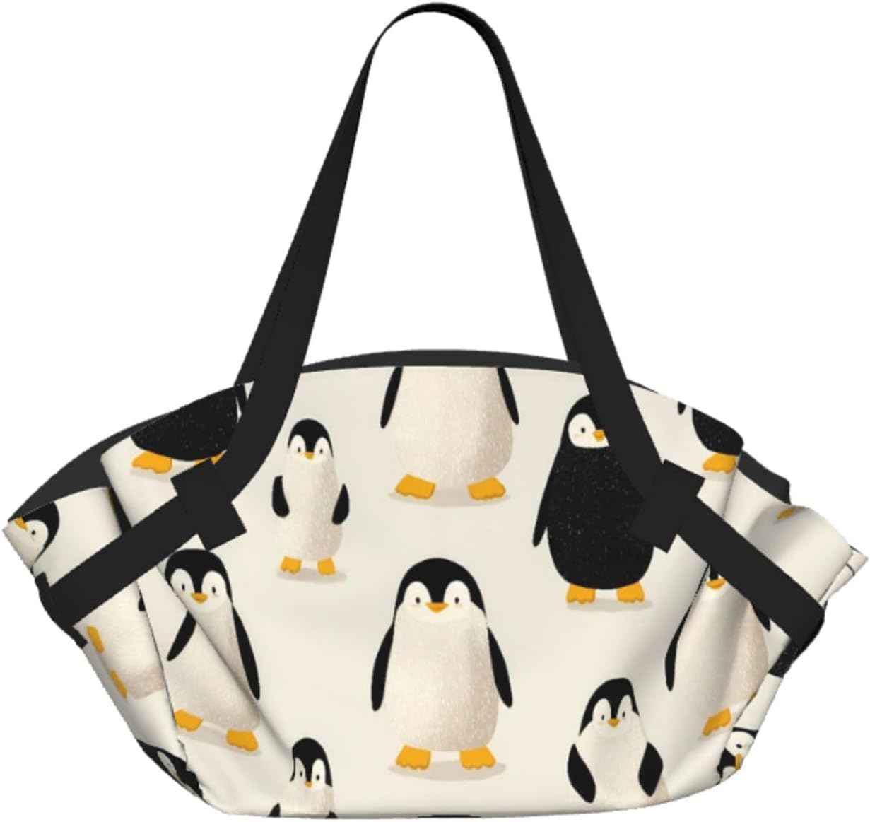 Cartoon Penguin (3) Pattern Foldable Camping Tote Bag Picnic Blanket Bag Portable Beach Mat Tote Waterproof Outdoor Picnic Mat Carry Bag