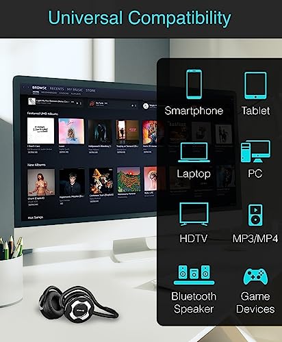 image for Kinivo BTH220 Bluetooth Stereo Headphone – Supports Wireless Music S