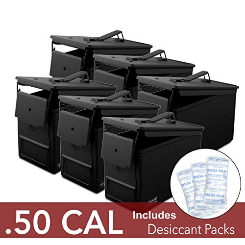 Solid Tactical 6-Pack 50 Cal Ammo Can – New Steel Black Ammo Box Military & Army M2A1 for Long-Term Waterproof Ammunition & Valuables Storage Case - Thumbnail 5