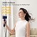 PARWIN PRO BEAUTY Air-Sonic Hair Dryer with Diffuser, HD-LED Display & 110, 000 RPM High Speed Ionic Blow Dryer, 1 1/4 Inch Left & Right Air Auto-Wrap Curlers, Prussian Blue Professional Version