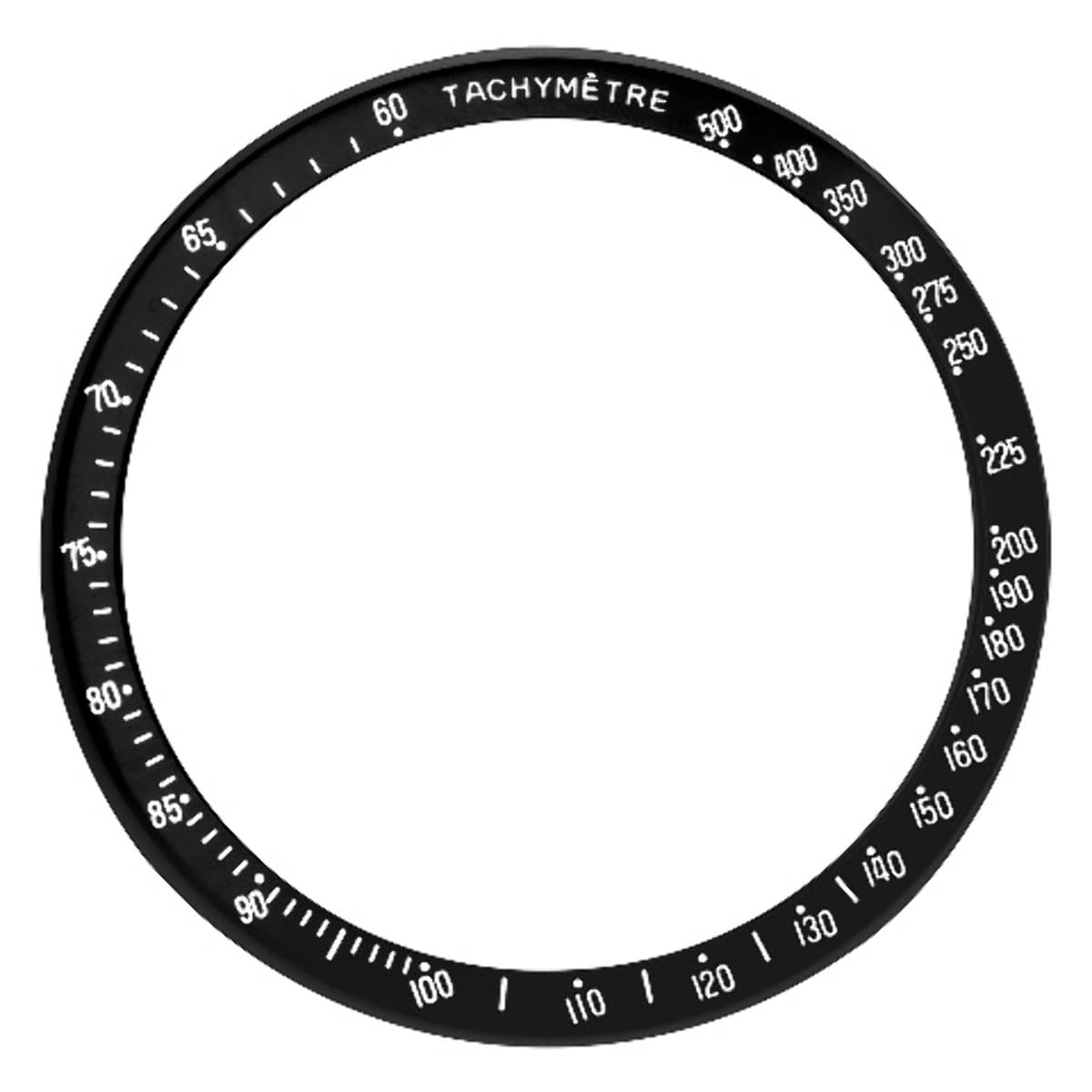 EwatchpartsEwatchparts Bezel Insert Compatible with Omega Speedmaster Tachymetre 3510.50, 3810.50, 175.032 Black