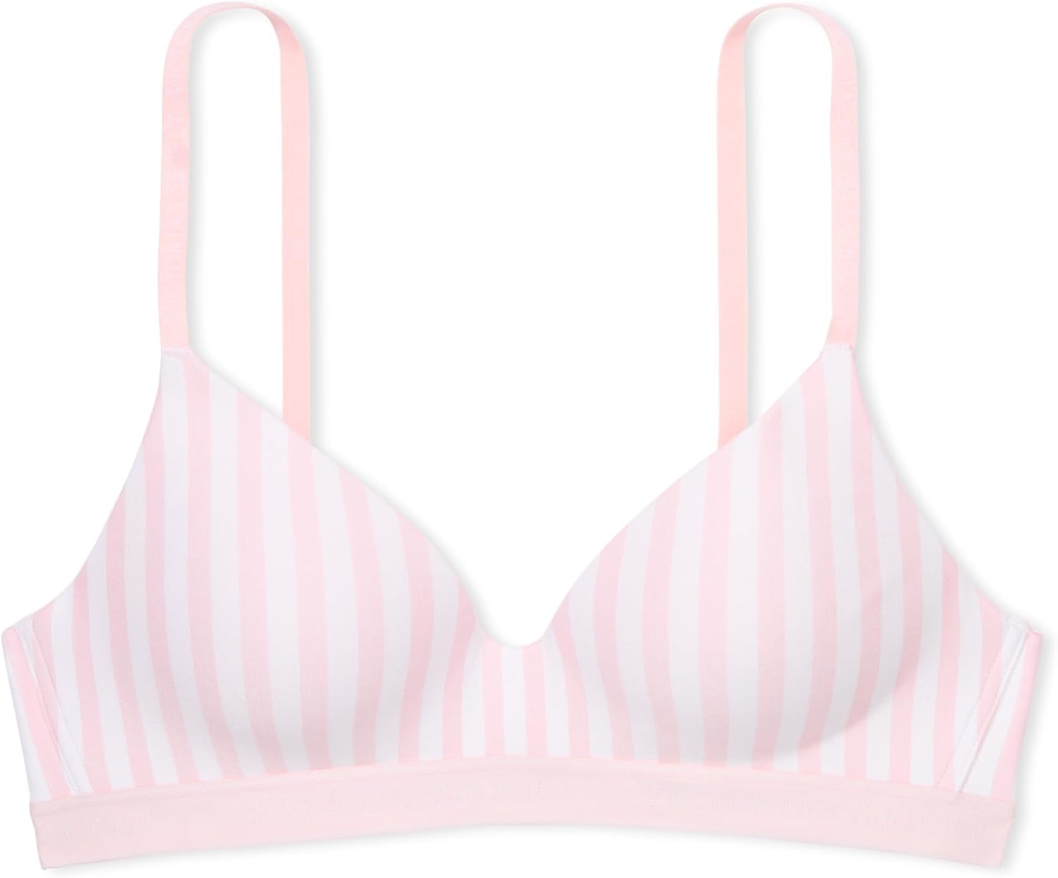 Victoria's Secret Lightly Lined Wireless T Shirt Bra, Smoothing, Adjustable Straps, Bras for Women, Pink Stripes, 32B - Image 3