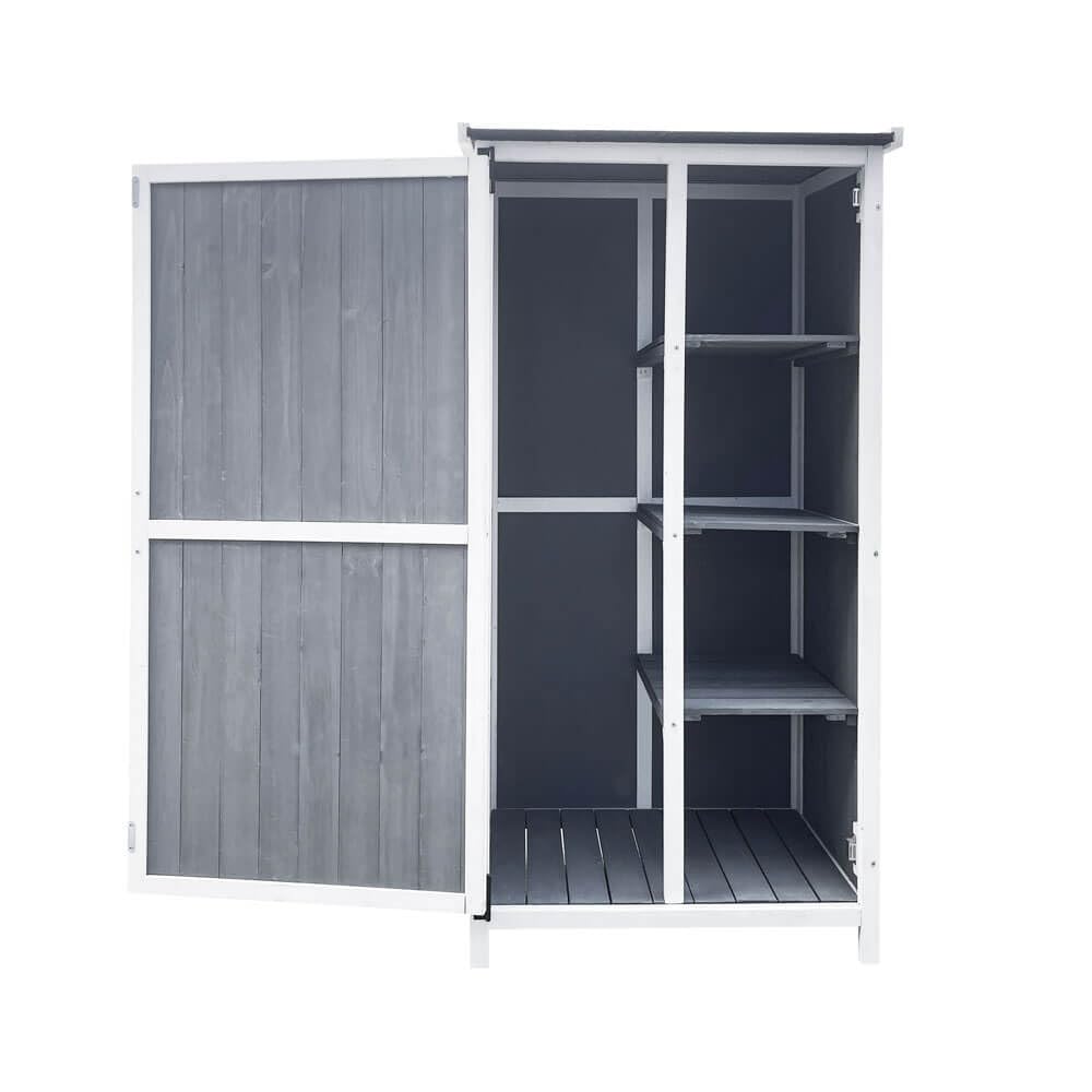 Home Deluxe Gartenschrank YANA – Größe L | Wetterfester Holzschrank für Garten & Terrasse