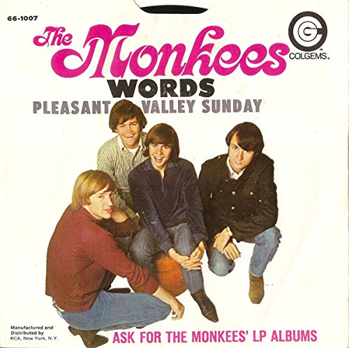 Album Art for Pleasant Valley Sunday / Words (Canadian Pressing, 7" Vinyl Record, 45 RPM) by The Monkees