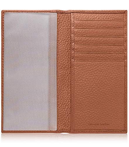 Image of Access Denied Genuine Leather Checkbook Cover For Women & Men - Checkbook Holder For Duplicate Checks Card Wallet RFID