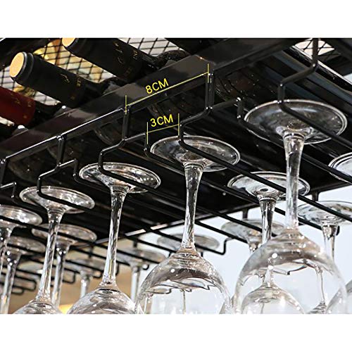 Casier à vin suspendu avec support en verre pour libérer l'espace du comptoir de bar - 5