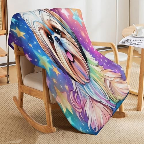 Manta de franela gruesa para sofá y cama con diseño 3D moderno de 130 x 150 cm 5
