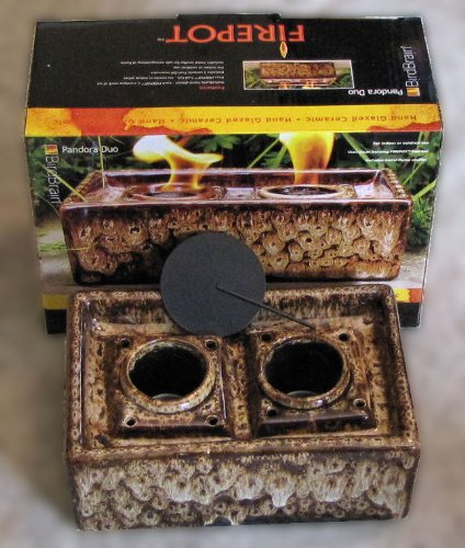 Bird Brain - FIREPOT - PANDORA DUO - SABLE - Brown & Cream Pattern - 2 Gel Vessels-11504250