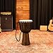 Meinl Percussion Djembe Drum African Hand Drum Instrument for Adults — NOT MADE IN CHINA — Mahogany Wood/Natural Head 13