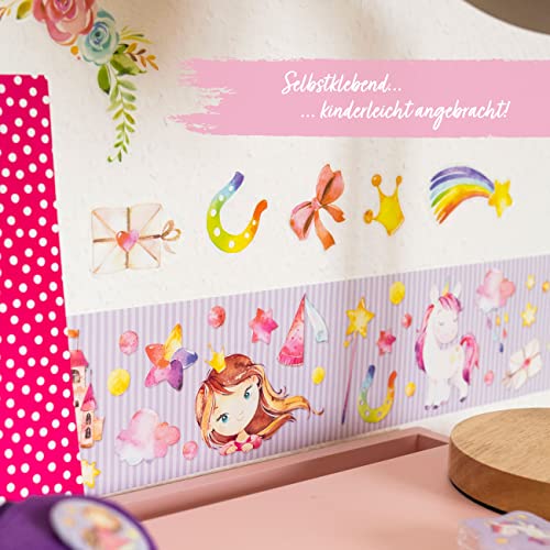 Papierdrachen Children's Border, Unicorn, Border, Children's Room, Wallpaper for Children Beautifying Walls and Themed Rooms - Image 2