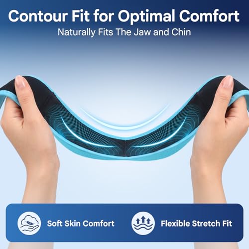Image of Comfytemp Wisdom Teeth Ice Pack Head Wrap, Face Ice Pack Tmj Relief Products Jaw, FSA Eligible HSA, 2 Hot Cold Gel Packs Reusable, Tooth Extraction & Removed, Face Oral Surgery, Dental Implants