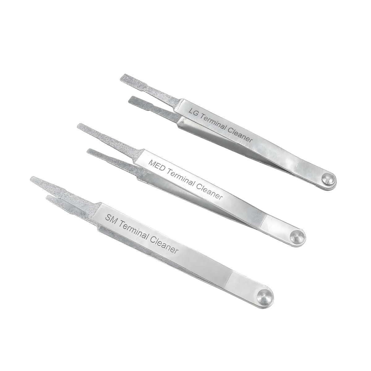 Wevdn 3PCS Diamond Grip Terminal Cleaner Set, Electrical Contact Cleaner Terminal Wiring Tweezers, Auto Battery Terminal Cleaner Repairing Tool for Electrical Spade Pin Connector