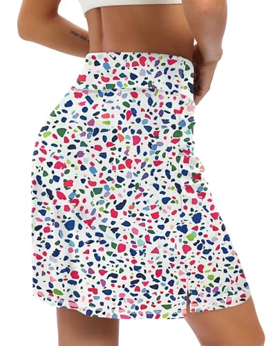 Image of LouKeith 19 inch Knee Length Skorts Skirts for Women Tennis Skirts Athletic Golf Skorts Casual Workout Skirt with Shorts Pockets
