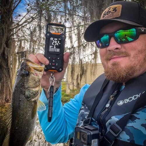 image for SNAIL TRAIL 8 Storage Bins 50 lbs Digital Fishing Scale with Lip Gripp