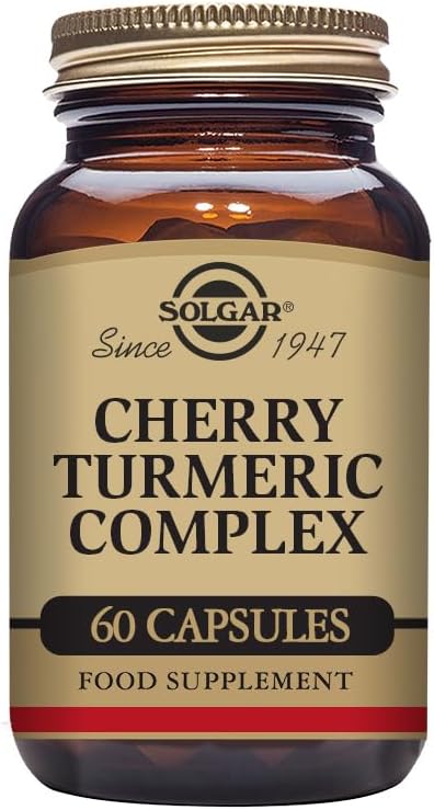 Solgar Cherry Turmeric Complex Vegetable Capsules – Pack of 60 – Antioxidant and Anti-Inflammatory Properties – for Daily Wellbeing – Vegan and Gluten-Free