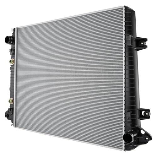 Image of BDFHYK 13690 Aluminum Radiator for Chevrolet Silverado 2500HD 3500HD 2017-2019, for GMC Sierra 2500HD 3500HD 2017-2019, CU13690, 16mm Core, Direct Fit Replacement, OE 84224661 23208447