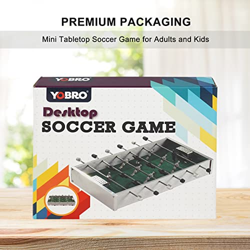 Yobro Desktop Football Game, Foosball Table For Adults And Kids, Teenymates Arcade Soccer Game For Party, Mini Foosball Table Top, Indoor Tabletop Football For Room, Family Game Night, Bars, Parties #TOP6