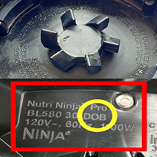 Anbige Replacement Parts Blade with 2 cups, Compatible with Ninja Blender Auto iQ BL482 30 DOB,BL451 30 DOB,BL480D 69 DOB,BL455 30 DOB