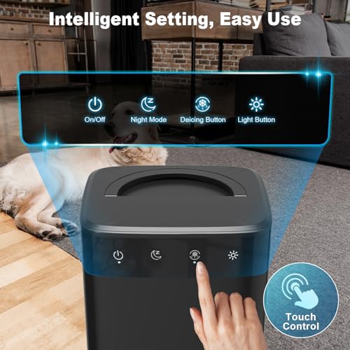 Deshumidificador Eléctrico 2.6L, Silencioso para Hogar, Sótano, Baño y Dormitorio hasta 32 m², con Luz RGB, Apagado Automático y Modo Noche, Bajo Consumo - imagen 6