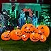SEASONBLOW 7 Ft Halloween Inflatable Pumpkin Patch Family Decoration Jack-o-Lantern Decor for Lawn Yard Home Party Indoors Outdoors
