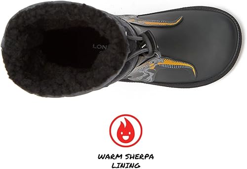 Miniatura 4 de London Fog Toby Botas de lluvia y nieve para niños pequeños, botas de nieve de invierno impermeables aisladas para niños pequeños, tallas de niños