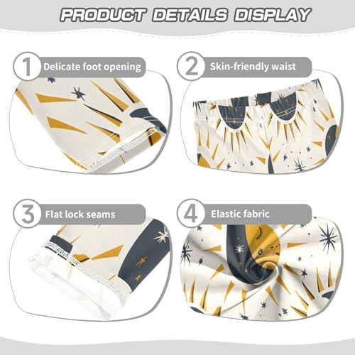 Toddler Girls Leggings Printed Yoga Pants Leggings Sun Moon Stars for Kids3