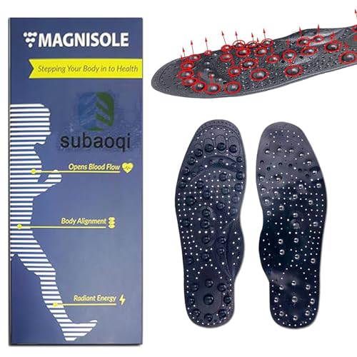 Image of 2 pcs Plantar Fasciitis Insoles metatarsalgia Foot Arch Support Inserts, Acupressure Insoles 68 Massage Magnetic Therapy for Men Woman (S-35-40)