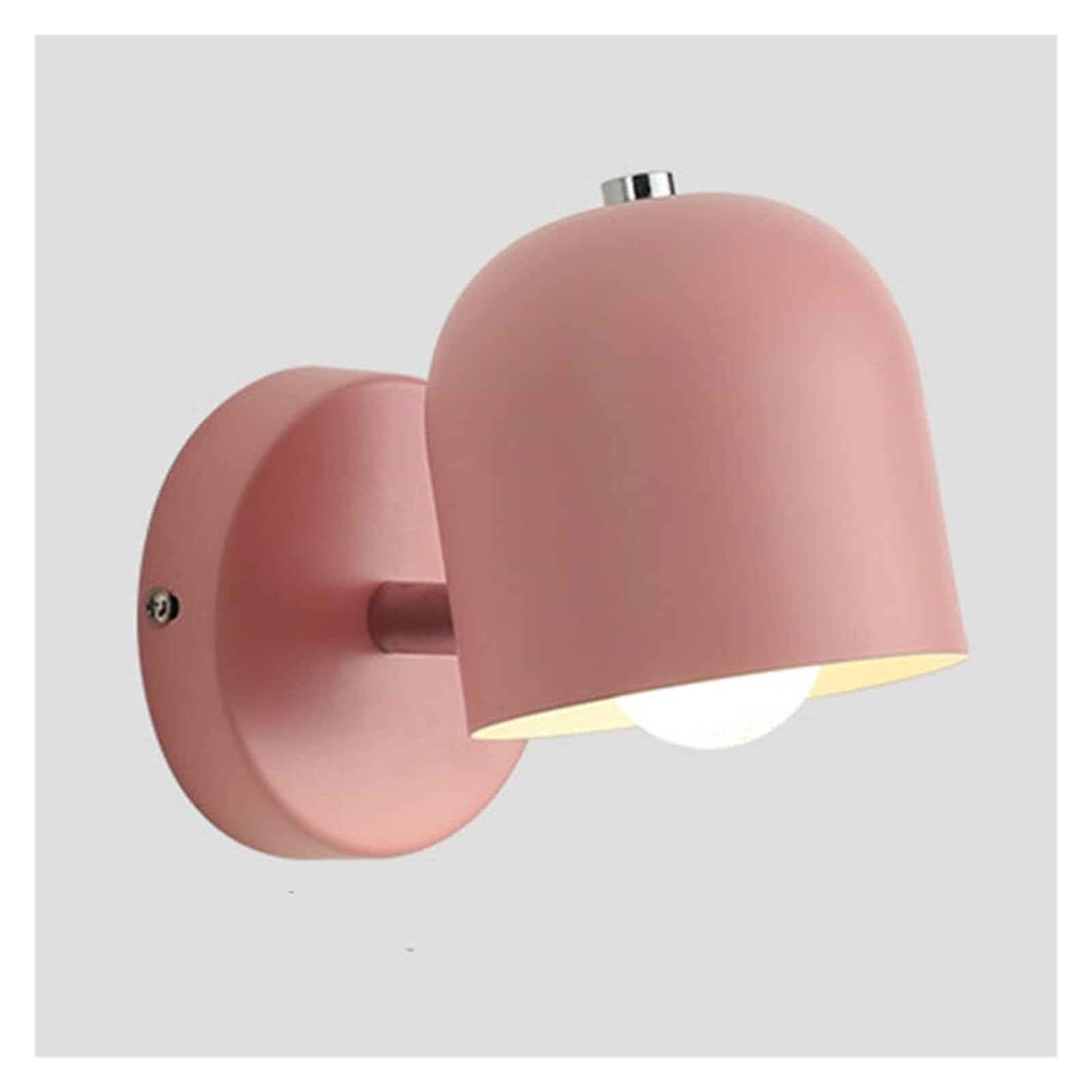 KHUKHU Wall Sconces, Modern Sconces Light Fixtures Metal Shade,Wall Light Fixtures Indoor Decor Lamp for Hallway,Bedroom,Living Room,Reading,Bedside,Kitchen,Nightstand(Pink)