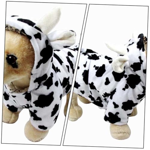 Disfraz para perro blanco con estampado de vaca XS miniatura 5