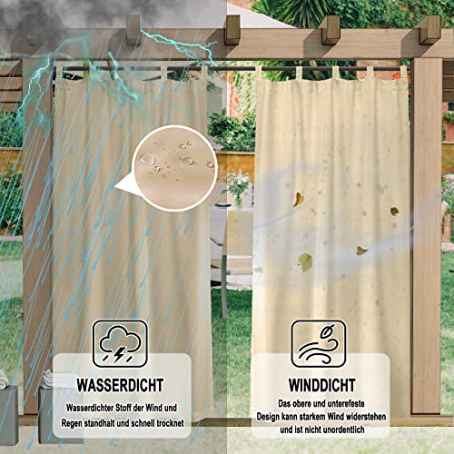 Rideau d'extérieur imperméable résistant aux intempéries pour pergola - 5