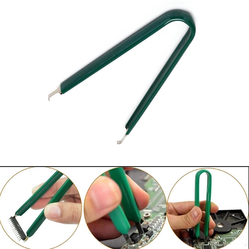 Set di estrattori di chip IC piatti tipo U per riparazione di circuiti stampati ROM, gamma 20-80 pin, con molla assistita, rosso