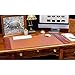 DACASSO Leather Desk Pad with Side Rails - Luxury Leather Desk Blotter for Writing - Executive Desk Surface Protector - (Mocha, 34 x 20)