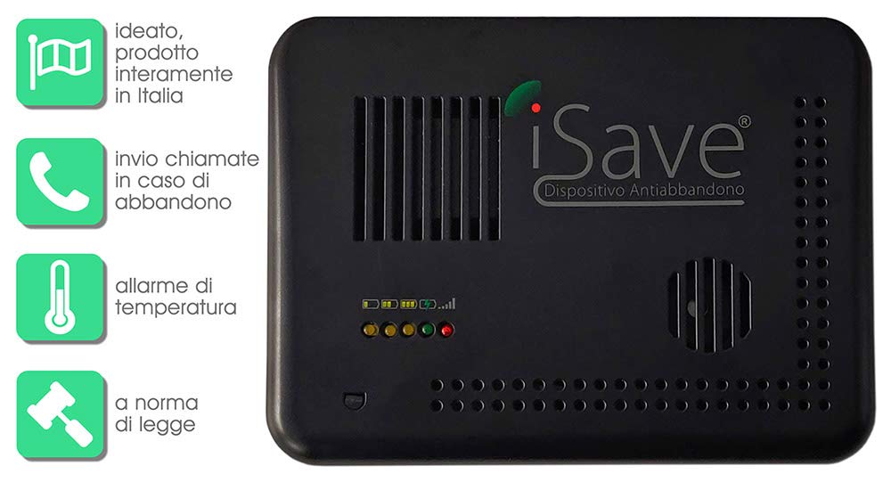 iSave Dispositivo Antiabbandono Sistema a Norma di Legge Anti Abbandono per sicurezza bambini su seggiolino auto - MONO (1 cuscino con sensore)