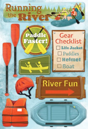 Karen Foster Design Acid and Lignin Free Scrapbooking Sticker Sheet, Running The River