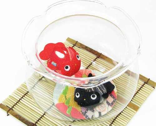 Amazon.co.jp: 【和柄シリーズ】 “金魚鉢 和柄丸金魚2匹” 32-274
