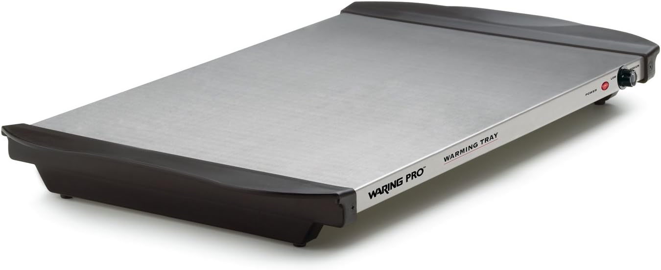 Waring Pro WT90B 400-Watt Stainless-Steel Warming Tray, Black