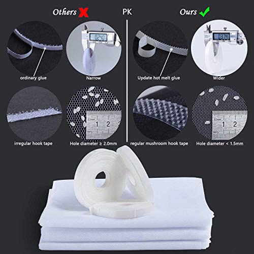 JIT-FUNG Fliegengitter Fenster- Zuschneidbares Moskitonetz 130x155cm mit Starkem selbstklebendes Klettband [SPURLOS] & Zuschneider, Kinderleichte Montage, Insektenschutz Schwarz (Bienenwabe, 2er-Set)