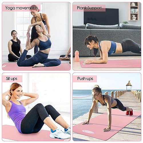 NBR Yoga Mat, Non Slip Exercise Mats with Bag, Thick Foam Mats Ideal for HIT Pilates Sit Ups Planks, Workouts Home Gym Equipment Accessory for Men Women,183×60×1cm - Image 6