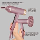 Remington AIRvive Sèche-cheveux (Moteur numérique silencieux léger, 110 000 tr/min, séchage rapide) Concentrateur, diffuseur (Technologie Ionique et anti-frisottis,12 réglages chaleur-vitesse) EC8930 - 8